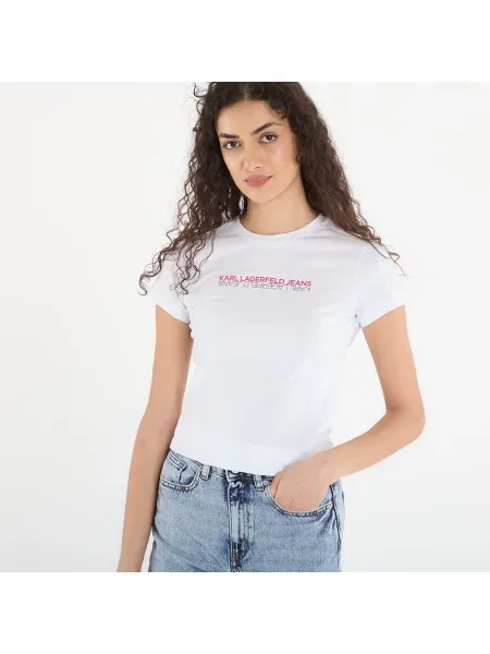 T-shirt Karl Lagerfeld Jeans Slim Ss Reflection Tee White S λευκό