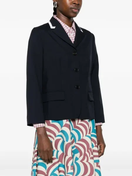 Marynarka Marni w tropikalny nadruk niebieska