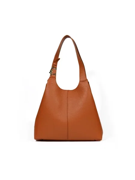 Torebka Coccinelle skórzana pomarańczowa