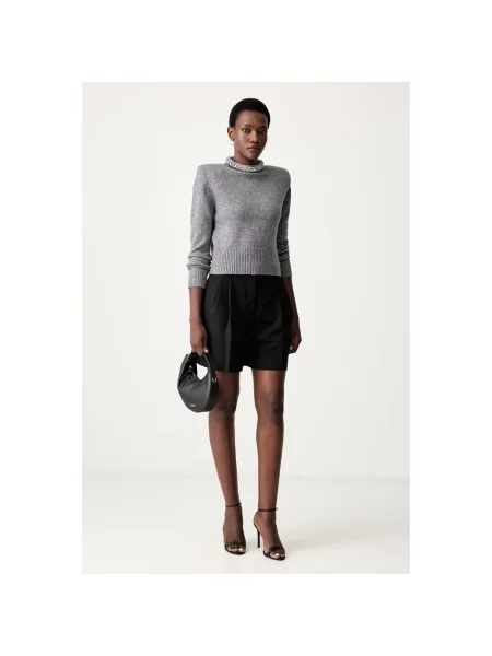 Sweter z golfem Pinko do golfa szary