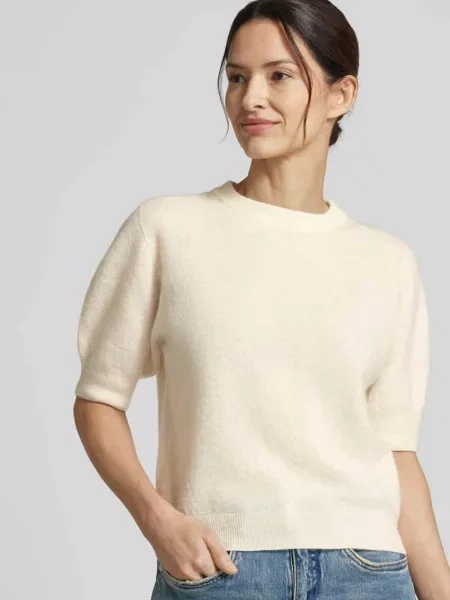 Sweter z dzianiny z mieszanka wełny z alpaki model SANIDY' Drykorn biały