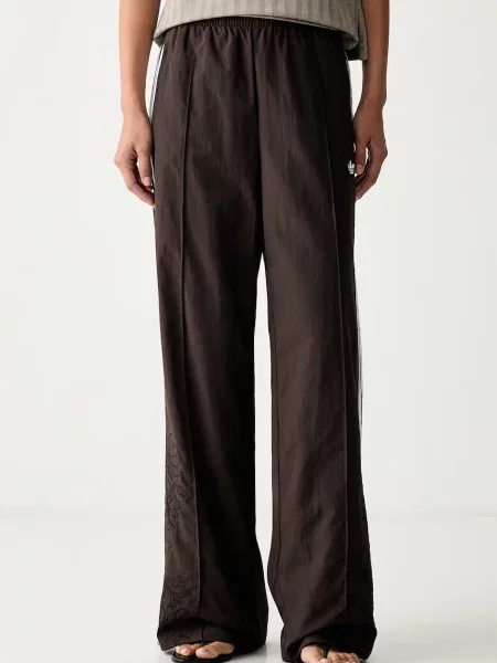 Adidas Originals pantaloni pentru femei Floral Firebird maro