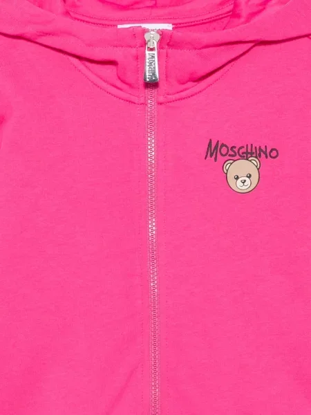 Dětska mikina s kapucí Moschino růžová