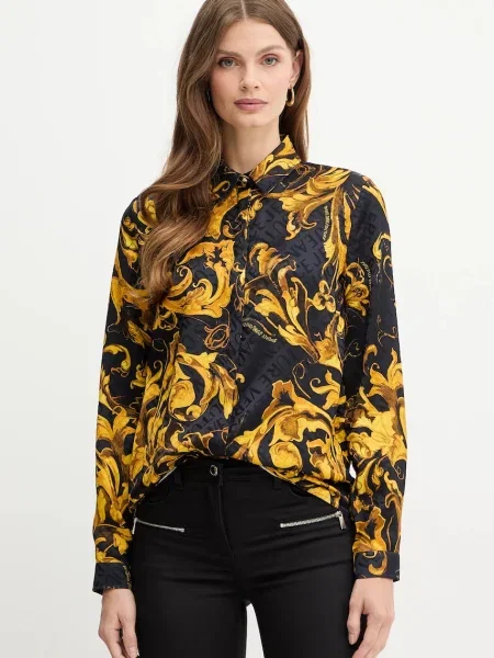 Versace Jeans Couture cămașă cu guler clasic regular negru