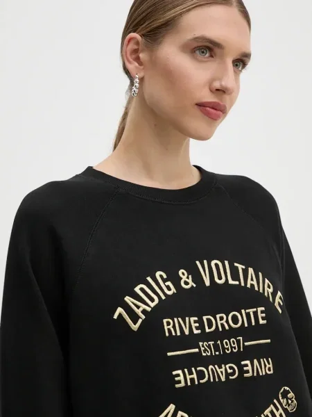 Hímzett melegítő felső Zadig&voltaire fekete