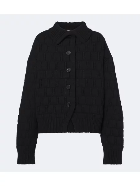 Cardigan Dries Van Noten de lână negru