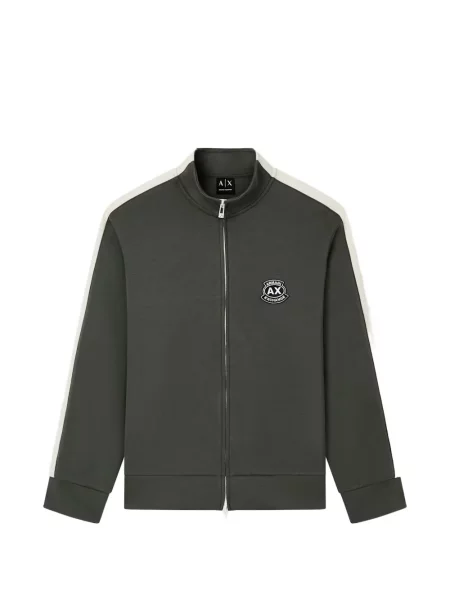 Hanorac cu fermoar Armani Exchange cu dungi gri