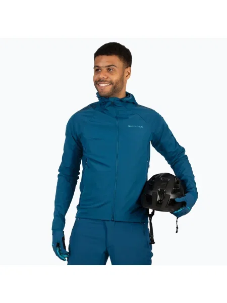 Мъжки суитшърт за колоездене Endura Thermo II blueberry синьо