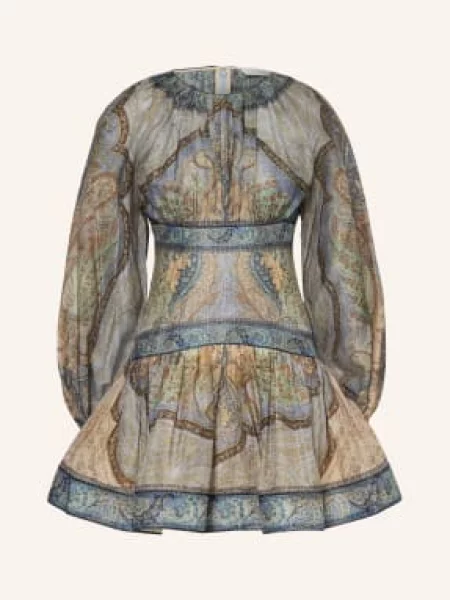 Zimmermann Sukienka Wanderlust Z Błyszczącą Nicią blau brązowa