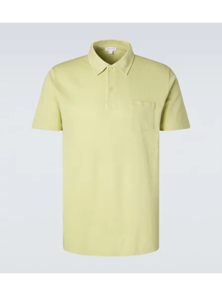 Polo majica Sunspel rumena