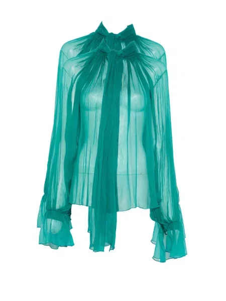 Bluză Atu Body Couture cu funde verde