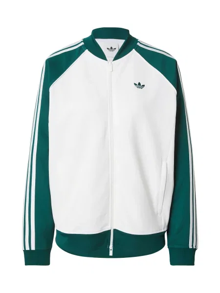 ADIDAS ORIGINALS Hanorac verde smarald alb