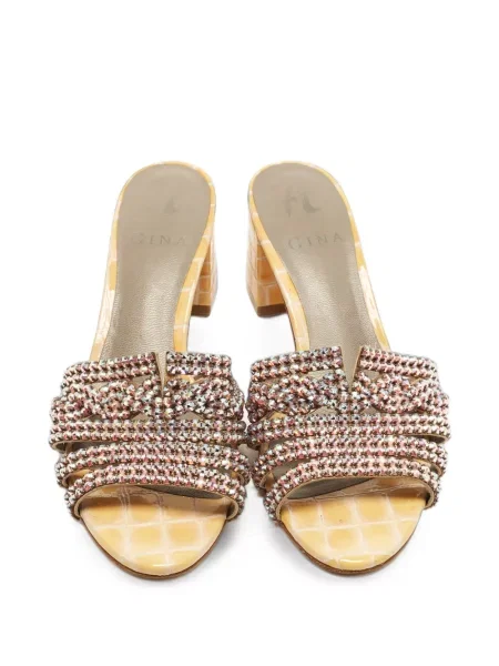 Sandale Gina din piele galben