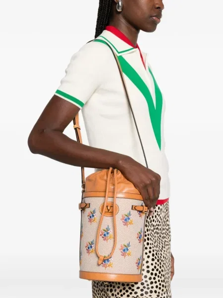 Geantă bucket Valentino Garavani cu model floral