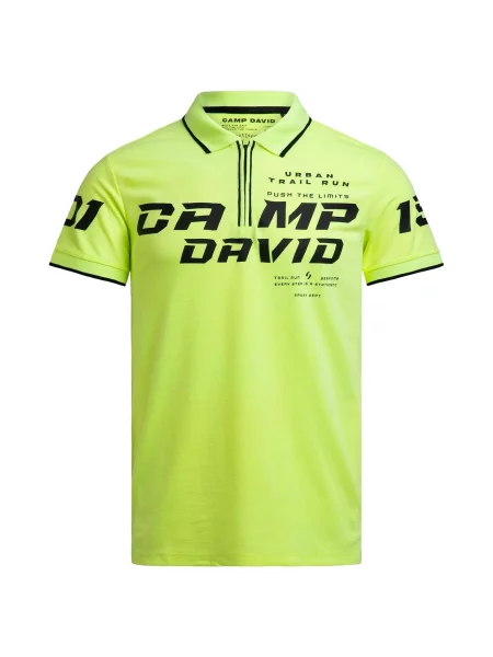 CAMP DAVID Majica neonsko žuta crna