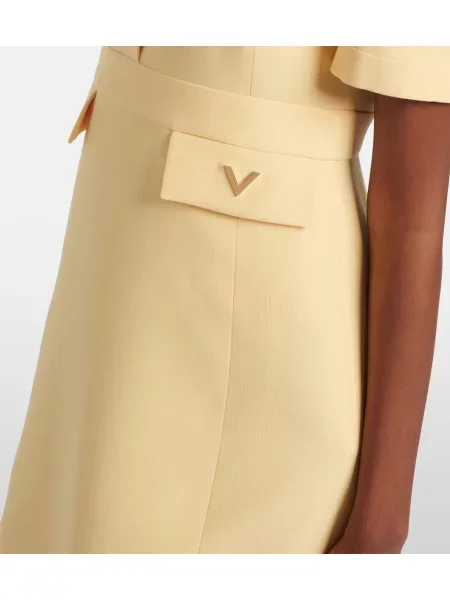 Rochie Valentino din crep galben