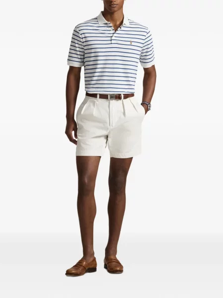 Frotir prugasta polo majica Polo Ralph Lauren s vezom plava