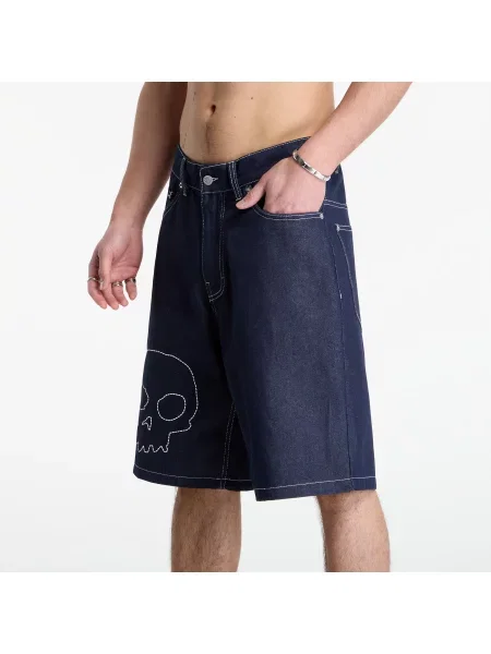 Pantaloni scurți PLEASURES Skull Jorts Raw 38