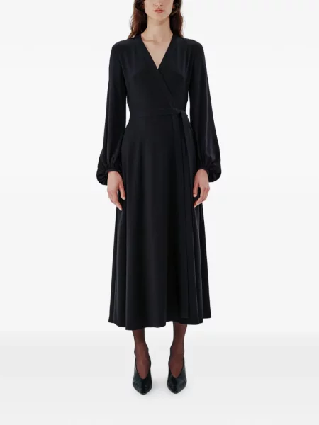Rochie midi Another Tomorrow plic negru
