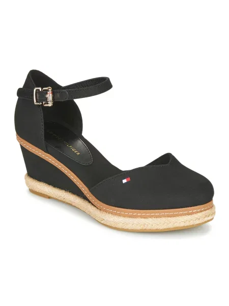 Espadrile Tommy Hilfiger s polno peto z zaprtim prstom črna