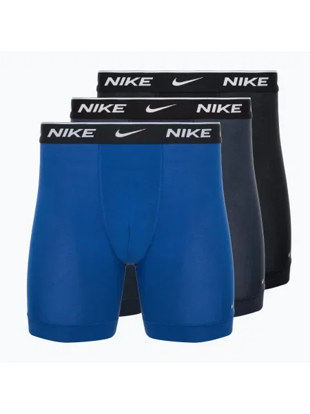 Nike Everyday Cotton Stretch férfi boxeralsó 3 pár obszidián/game royal/fekete. Méret: XL fekete
