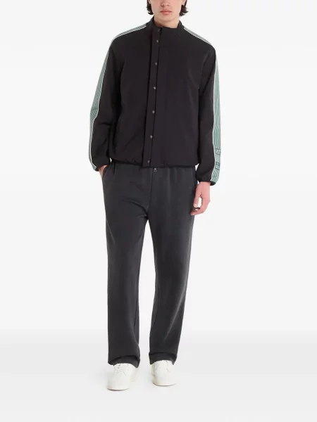 Ριγέ μπουφάν Ea7 Emporio Armani με αυτόγραφο μαύρο