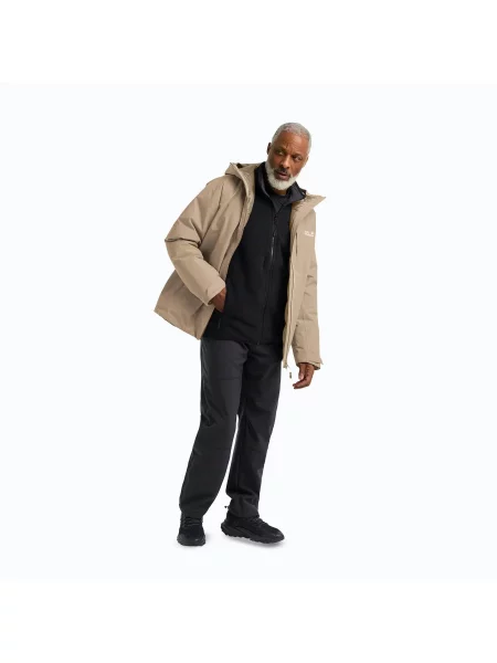 Kurtka puchowa Jack Wolfskin Icecape 2 l Down Ins Rds beżowa