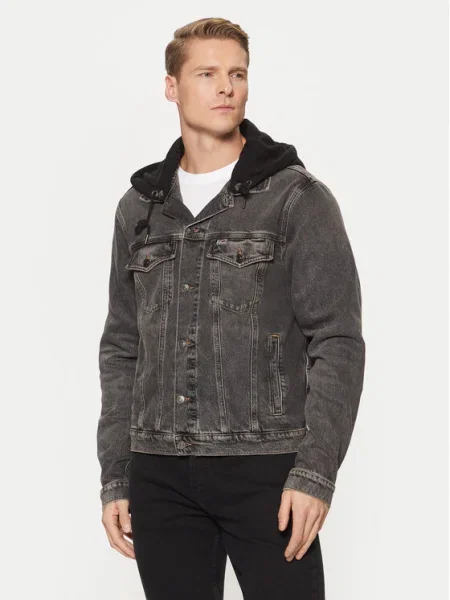 Дънково яке Tommy Jeans преходен модел сиво