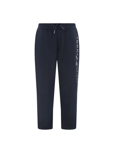 Joggery Tommy Hilfiger frotte z logo niebieskie