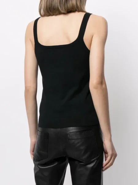 Top Dorothee Schumacher cu decolteu în U negru