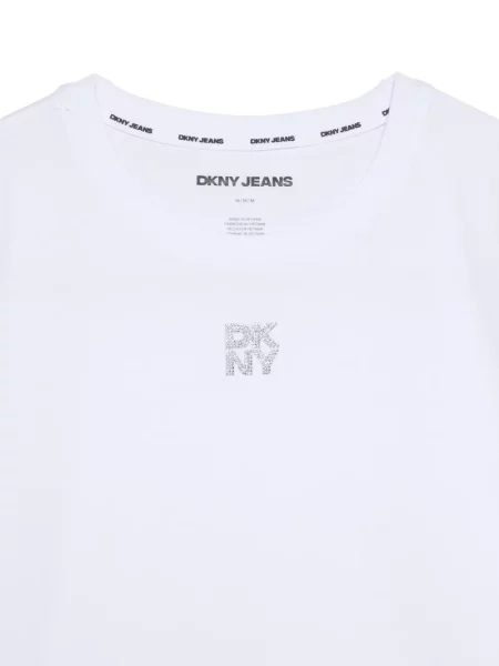 Stras tricou Dkny alb