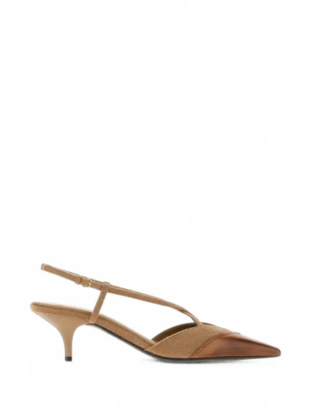 Pantofi cu toc Miu Miu slingback maro