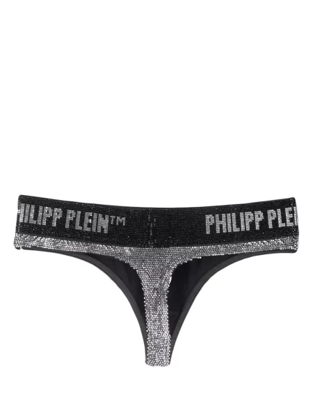Stringai Philipp Plein su kristalais sidabrinė