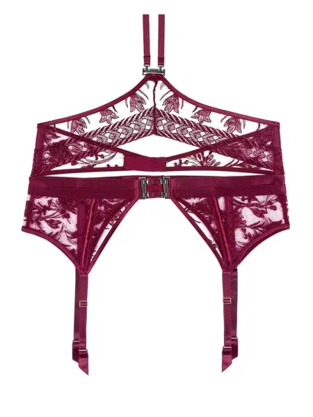 Для чулок с кружевным колье червоні