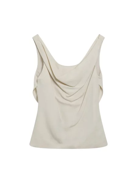 Lniany top Brunello Cucinelli biały