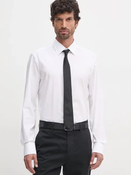 BOSS camasa barbati cu guler clasic regular alb