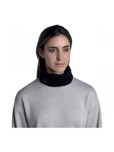 Merino gyapjú egyszínű sál Buff fekete