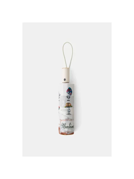 Parasol Moschino z nadrukiem beżowy