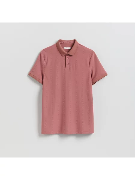 Reserved Polokošile střihu slim pudrově růžová