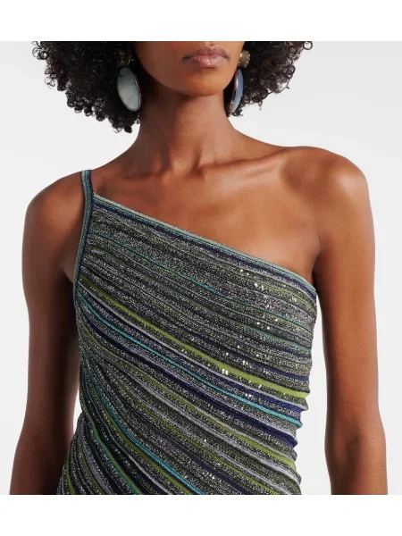 Rochie maxi Missoni cu un umăr gol
