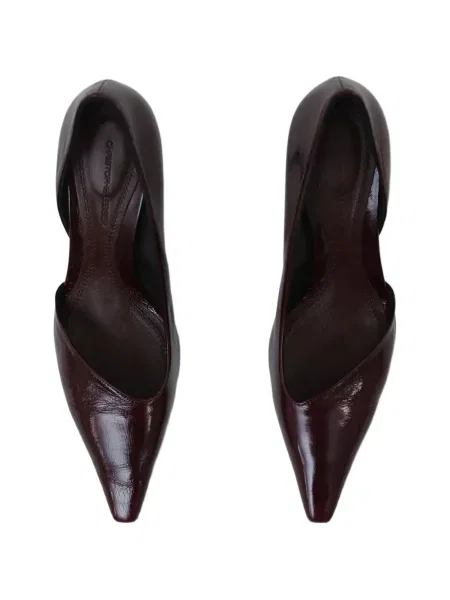 Pantofi cu toc Christopher Esber din piele de lac roșu