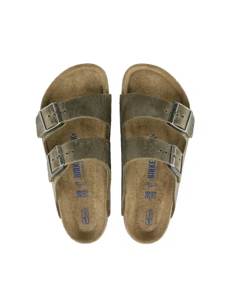 Pantofi Birkenstock din piele kaki
