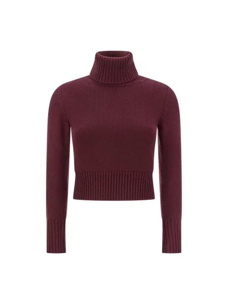Sweter z golfem Alpha Studio wełniany czerwony