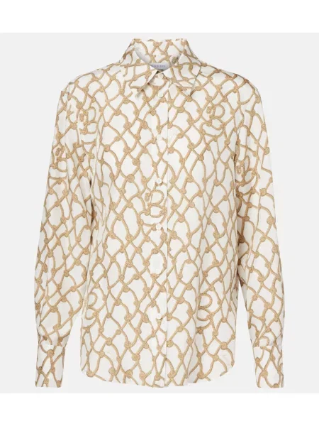Cămașă Burberry de mătase cu imagine