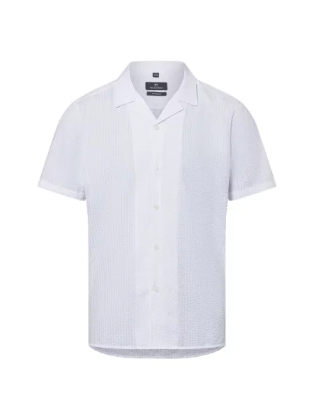 Nils Sundström koszula casual Mężczyźni Modern Fit jednolity S biały