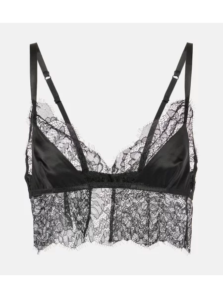 Satenast bralette Dolce&gabbana črna