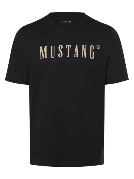 Mustang Koszulka Austin Mężczyźni nadruk M niebieski