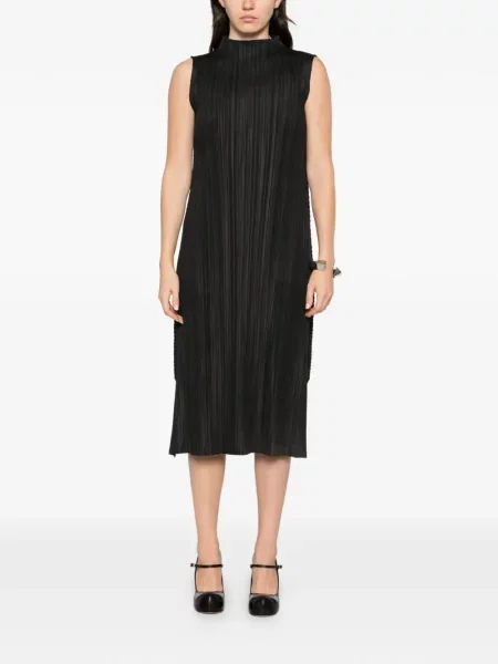 Αμάνικη φόρεμα Pleats Please Issey Miyake μαύρο