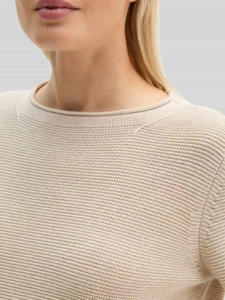 Sweter z czystej bawełny o kroju regular fit Marc O'polo beżowy
