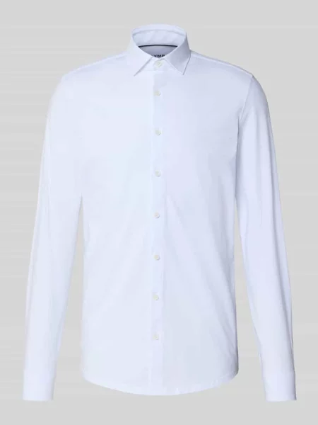 Koszula biznesowa o kroju super slim fit z kołnierzykiem typu kent Olymp No. Six biała
